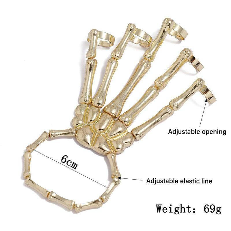 Skeleton Punk Halloween Finger Bracelet - Image 4