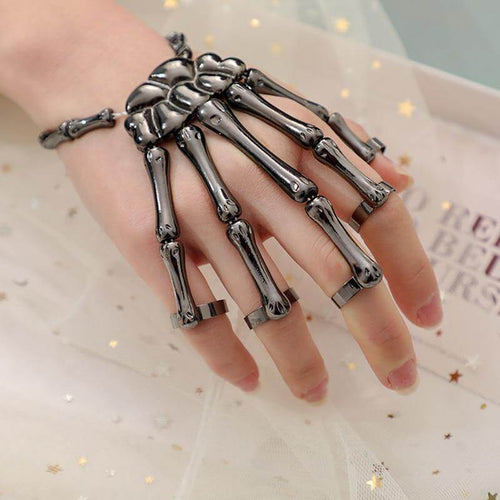 Skeleton Punk Halloween Finger Bracelet - Image 0