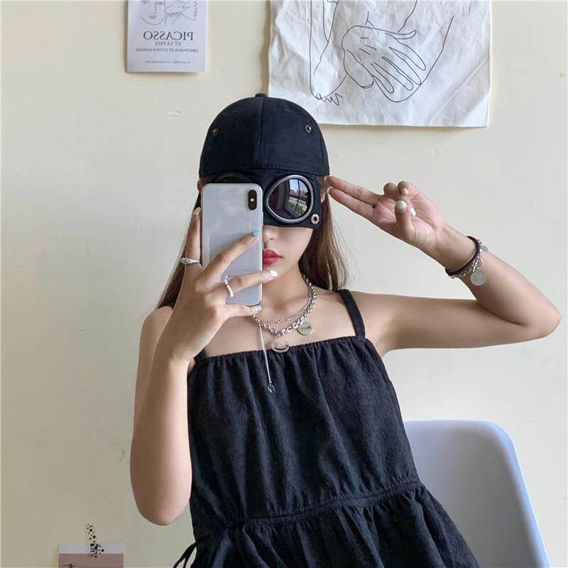 Cool Unisex Aviator Sunglasses Hat - Image 3