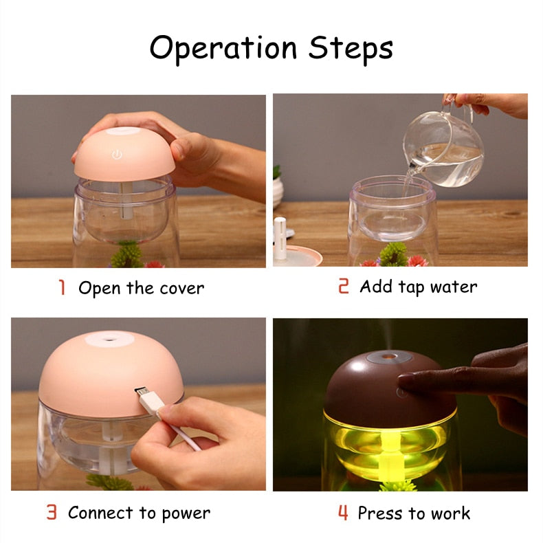 Mini LED Mist Forest Transparent Humidifier - Image 3