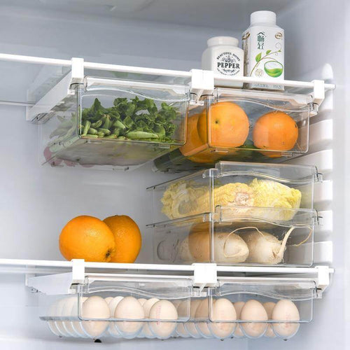 Fridge Organizer Under Shelf Drawer Box - Image 0
