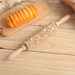 Snowflake Wooden Baking Cookies Roller