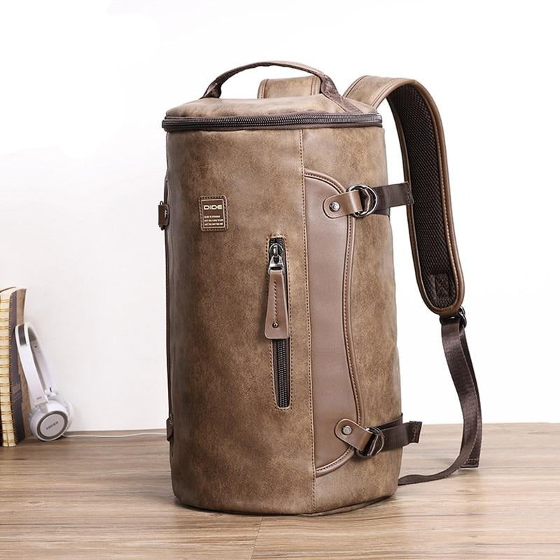 Leather Simple Style Vintage Men's Backpack