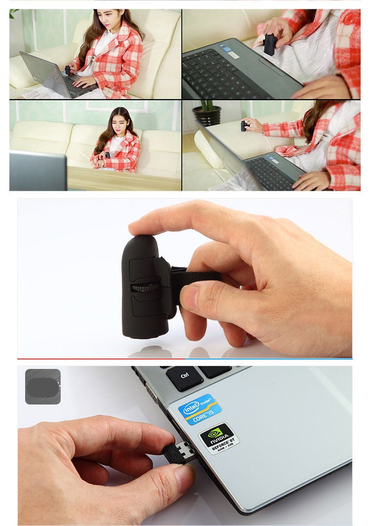 Lazy Mini USB Bluetooth Finger Mouse - Image 2