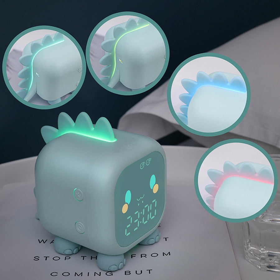 Cute Dinosaur Kids Alarm Clock Night Light - Image 3