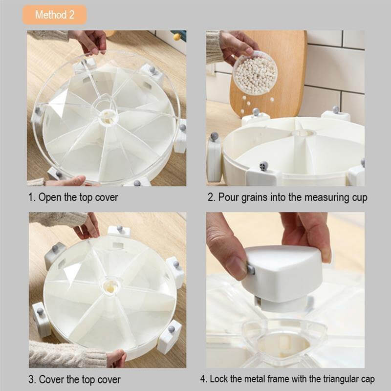 Wall Mounted 360 Degree Rotatable Cereals Grain Storage - Image 2