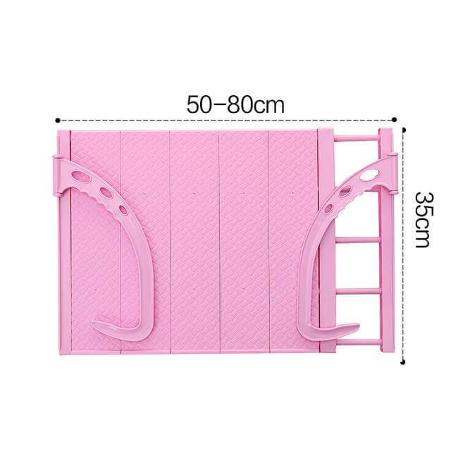 Balcony Foldable Clothes Hanging Drying Rack Organizer - Image 7