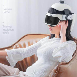 Chargeable Electric Heating Head Eye Massage Helmet - Image 0