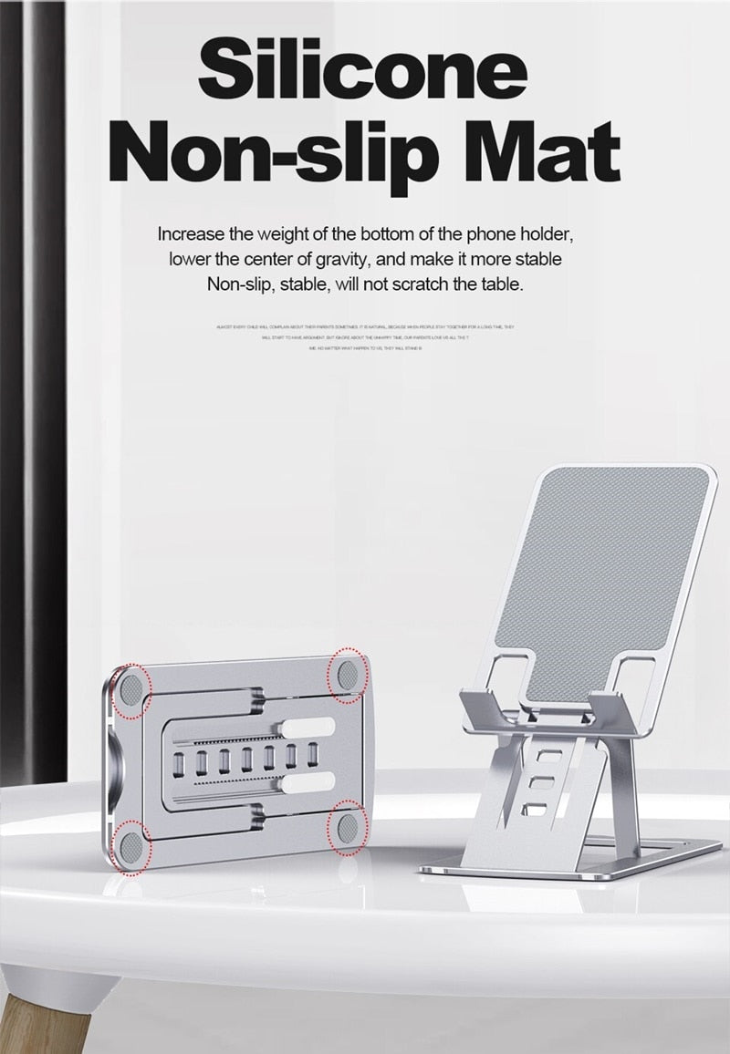 Foldable Adjustable Metal Phone Holder Stand - Image 7