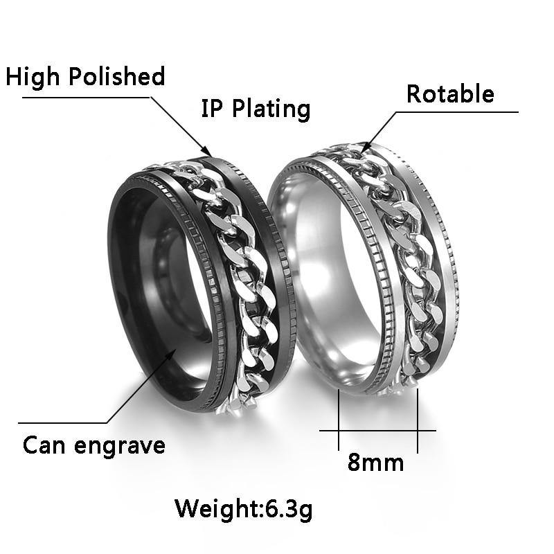 Cool Stainless Steel Rotating Ring