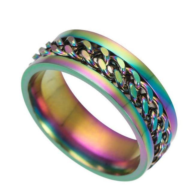 Cool Stainless Steel Rotating Ring - Image 10