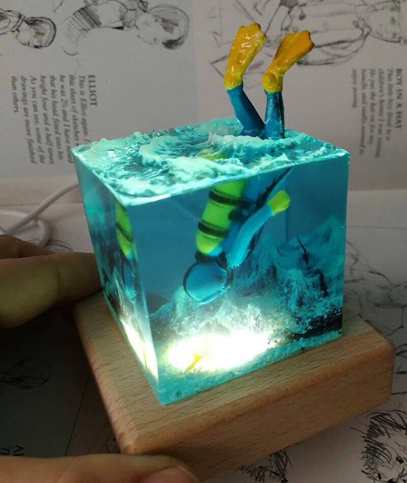 Ocean Scuba Diver Lamp - Image 0