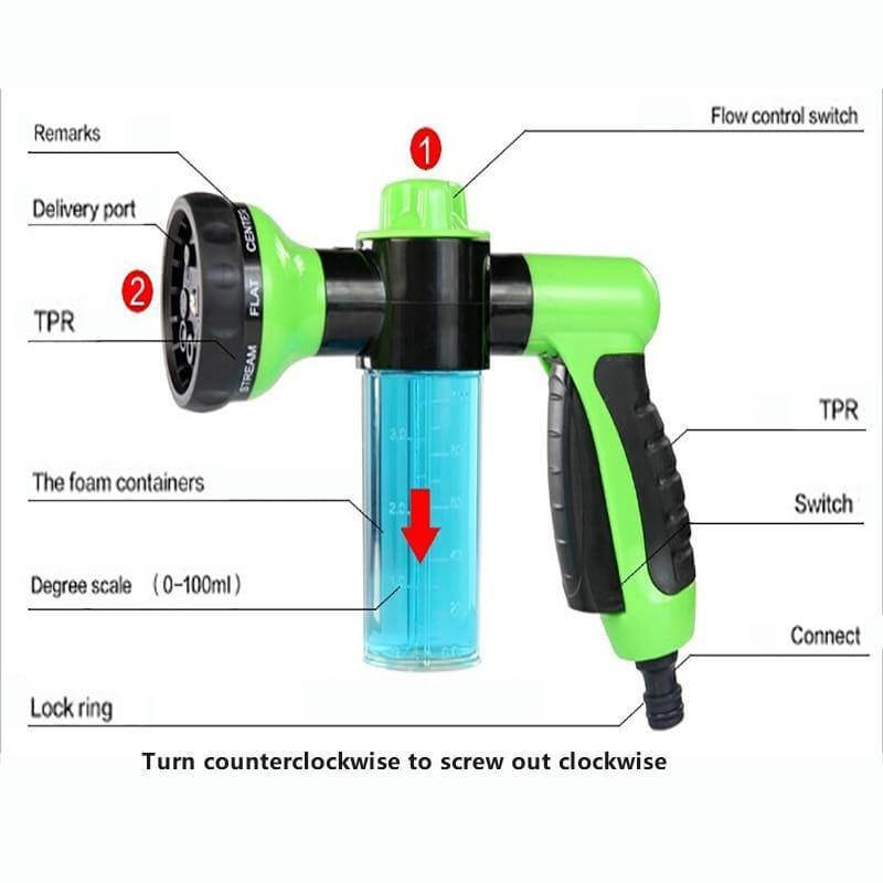 High Pressure Water Spray Gun with Automatic Dispenser