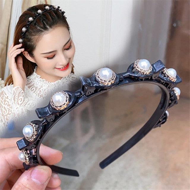 Double Bangs Butterfly Clip Headband - Image 3