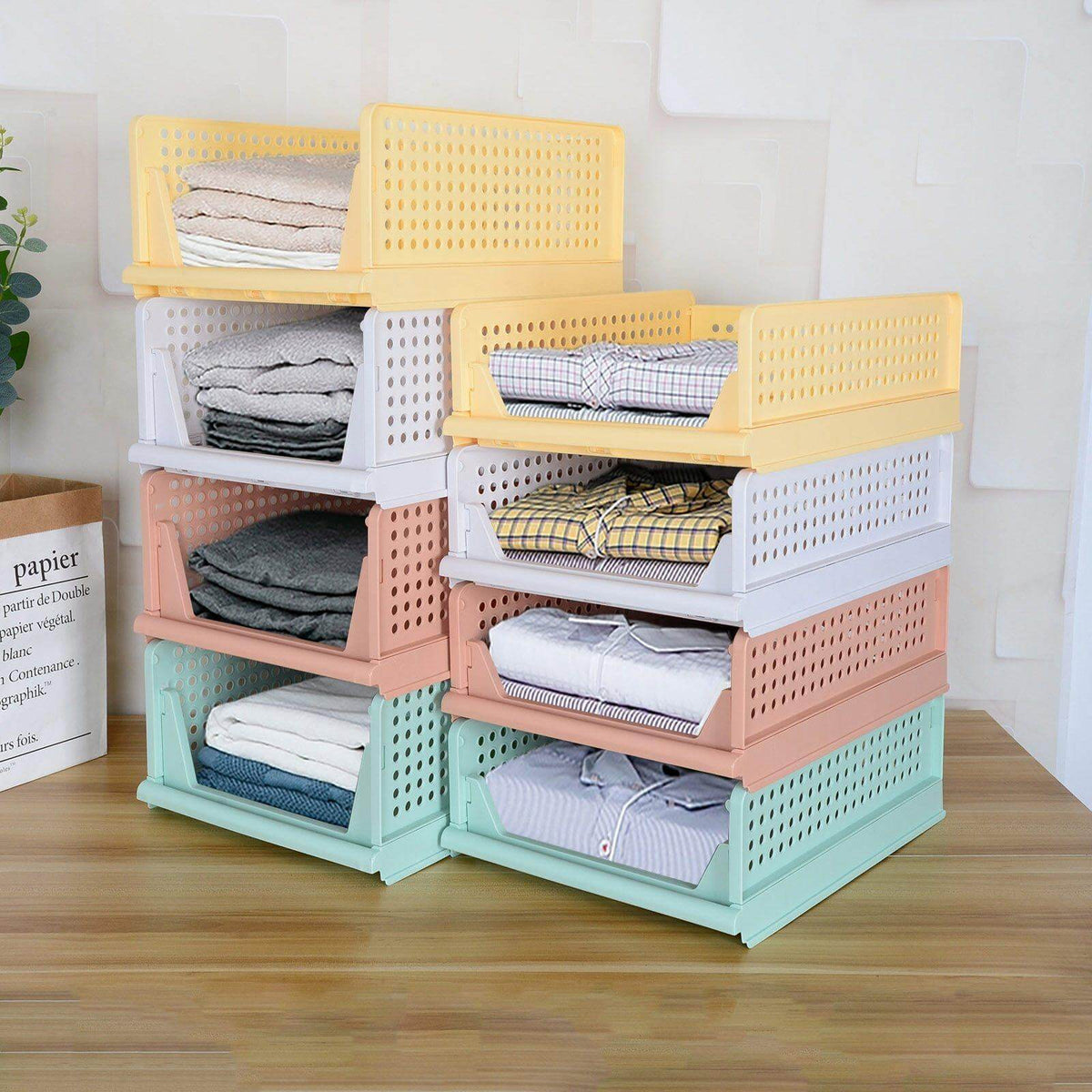 Foldable Multilayer Wardrobe Clothes Organizer Box - MaviGadget