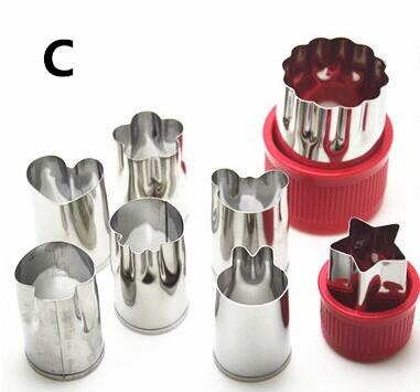 8pcs/Set Stainless Steel Puzzle Fruit Vegetable Cutter - Image 1