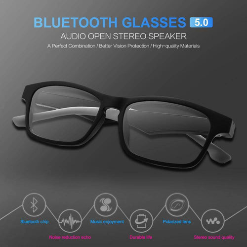 Smart Bluetooth Built-in Speaker Headset Glasses - Image 0