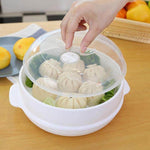 Microwave Round Steamer Heater Bowl with Lid - MaviGadget