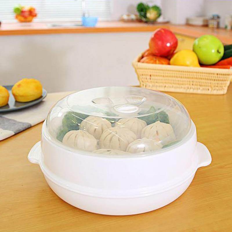 Microwave Round Steamer Heater Bowl with Lid - MaviGadget