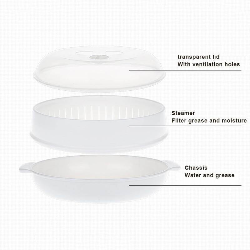 Microwave Round Steamer Heater Bowl with Lid - Image 5