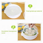 Microwave Round Steamer Heater Bowl with Lid - MaviGadget