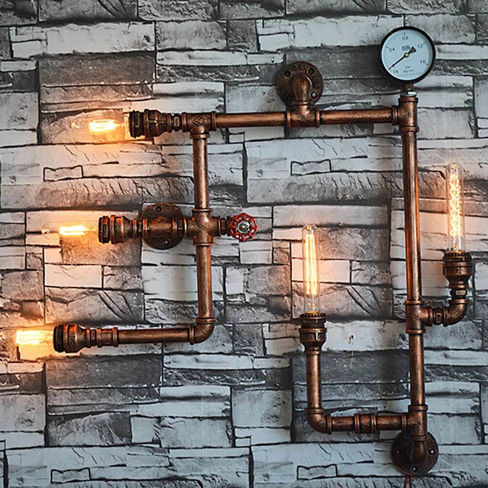 5 Heads Water Metal Vintage Wall Lights