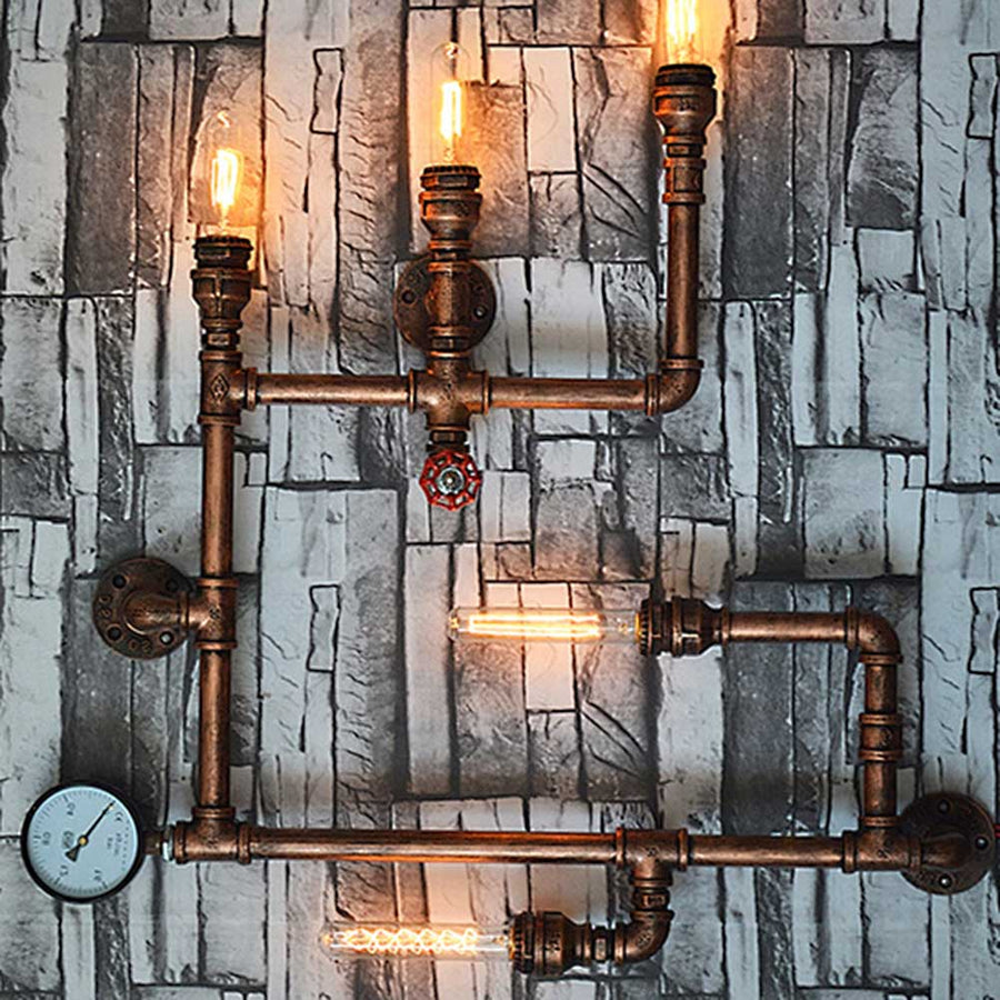5 Heads Water Metal Vintage Wall Lights - Image 3