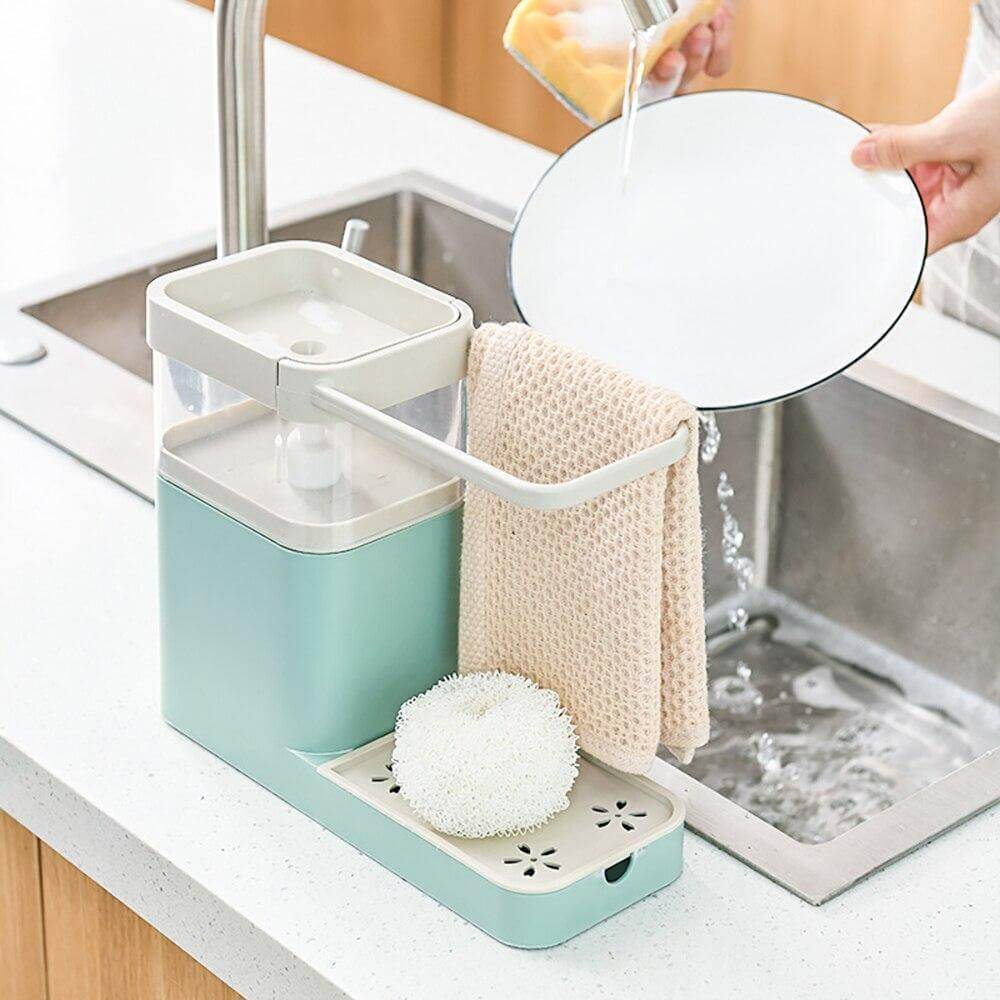 3in1 Multifunctional Cleaning Soap Holder Drainboard Storage