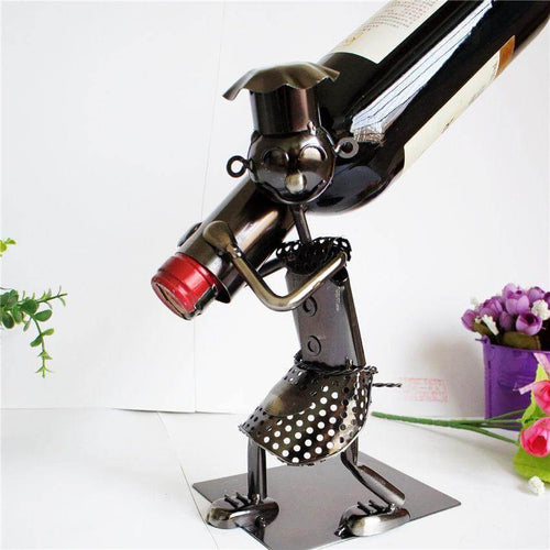 Handmade Walking Man Wine Rack - Image 0