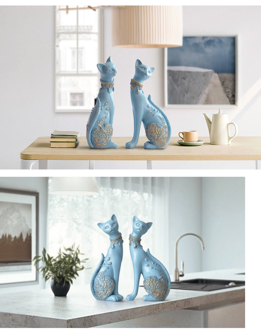 European Cute Resin Cat Figurines - Image 8