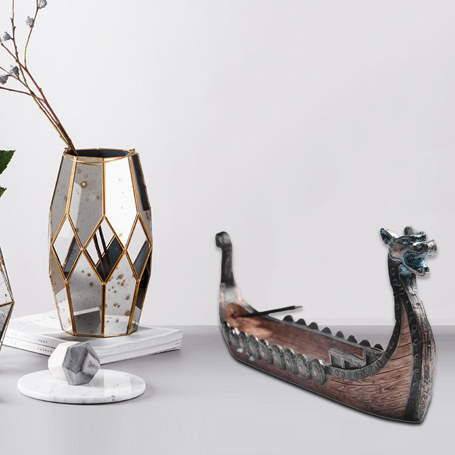 Retro Dragon Boat Incense Burner - Image 6