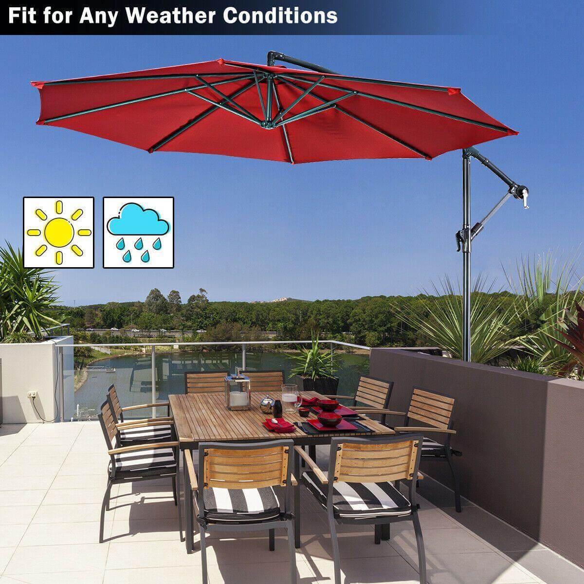 Giant Anti-UV Outdoor Hanging Umbrella - MaviGadget