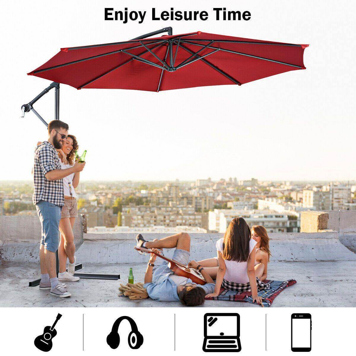 Giant Anti-UV Outdoor Hanging Umbrella - MaviGadget