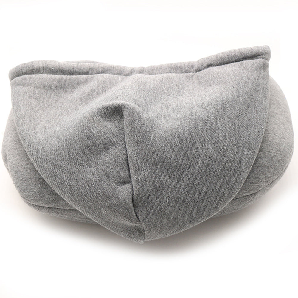 Hooded Foldable Memory Foam Neck Pillow for Travelers