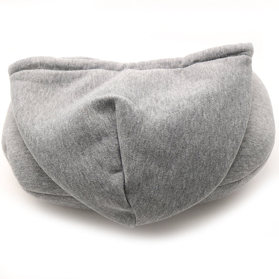 Hooded Foldable Memory Foam Neck Pillow for Travelers - Image 4