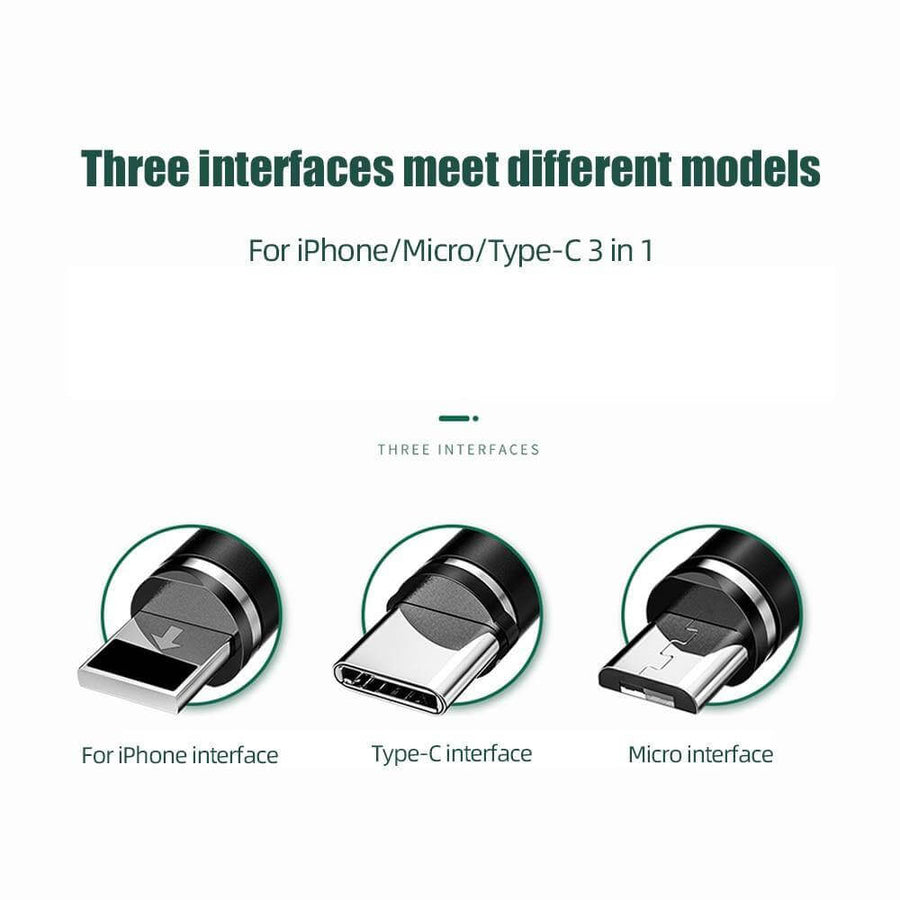 Universal Retractable Magnetic Charge Cable iPhone Samsung - Image 9