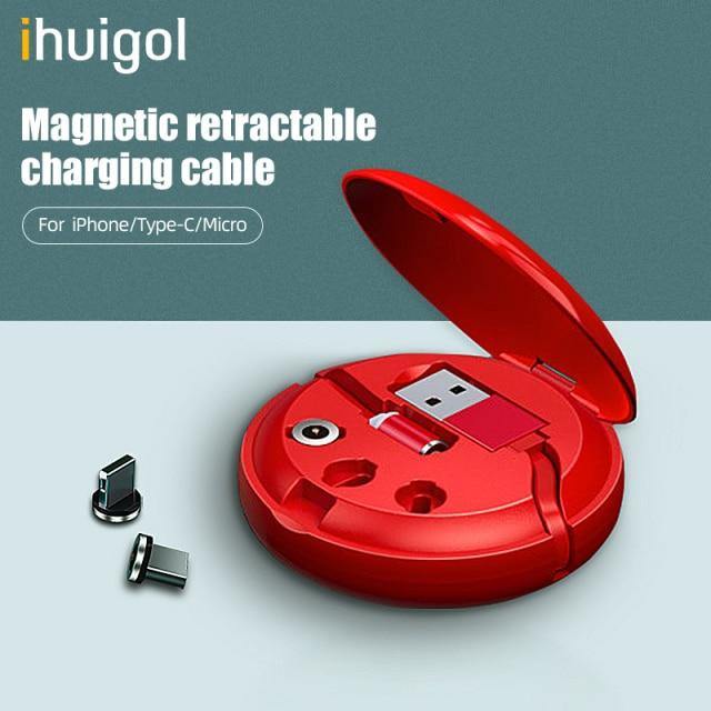 Universal Retractable Magnetic Charge Cable iPhone Samsung - Image 7