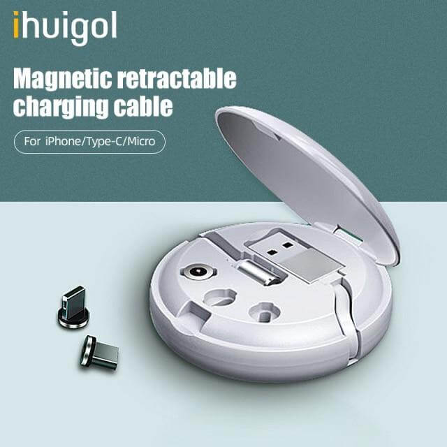 Universal Retractable Magnetic Charge Cable iPhone Samsung