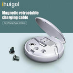 Universal Retractable Magnetic Charge Cable iPhone Samsung