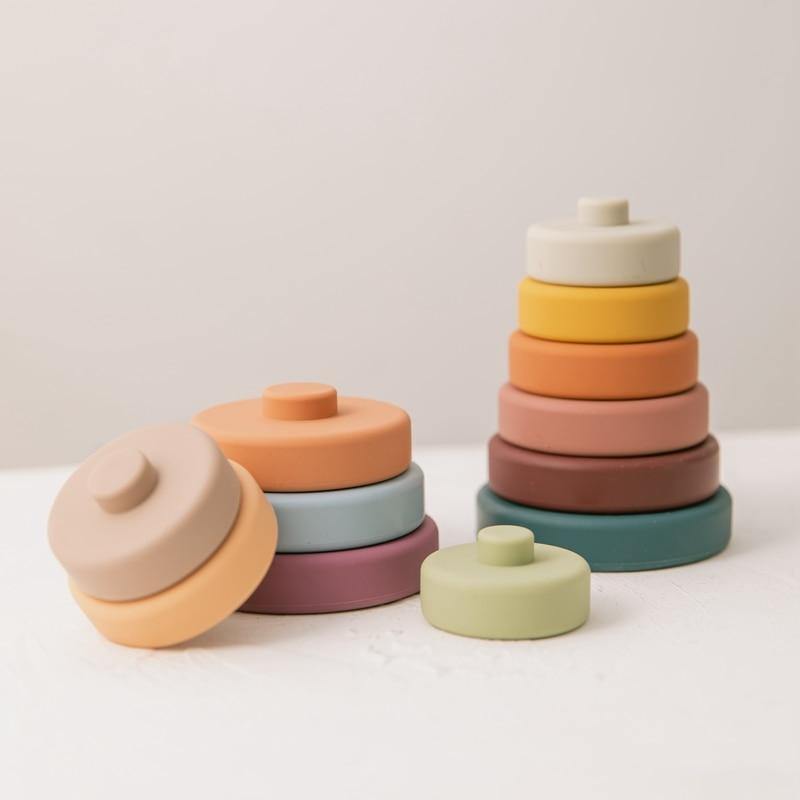 Baby Silicone Construction Stacking Smart Block Game - Image 3