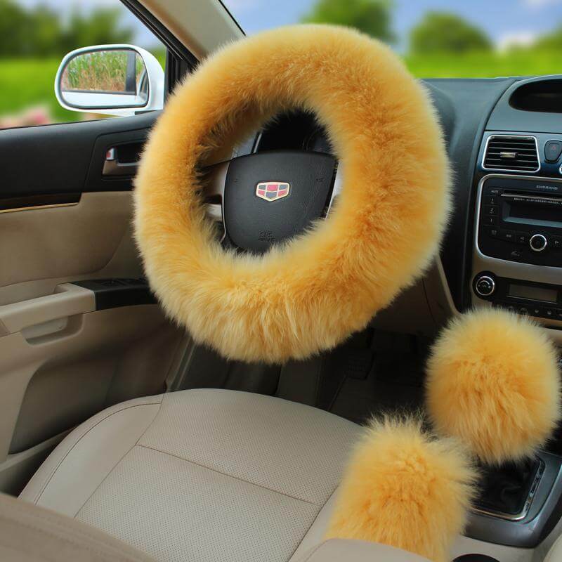 Universal Plush Warm Steering Wheel Cover - Image 6