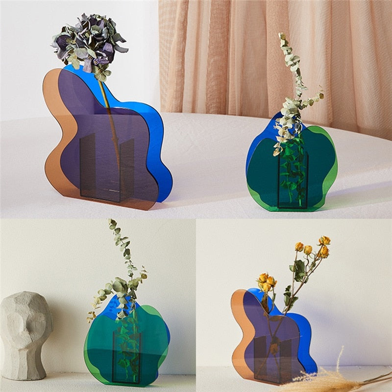 Nordic Modern Geometric Rainbow Vase - Image 3