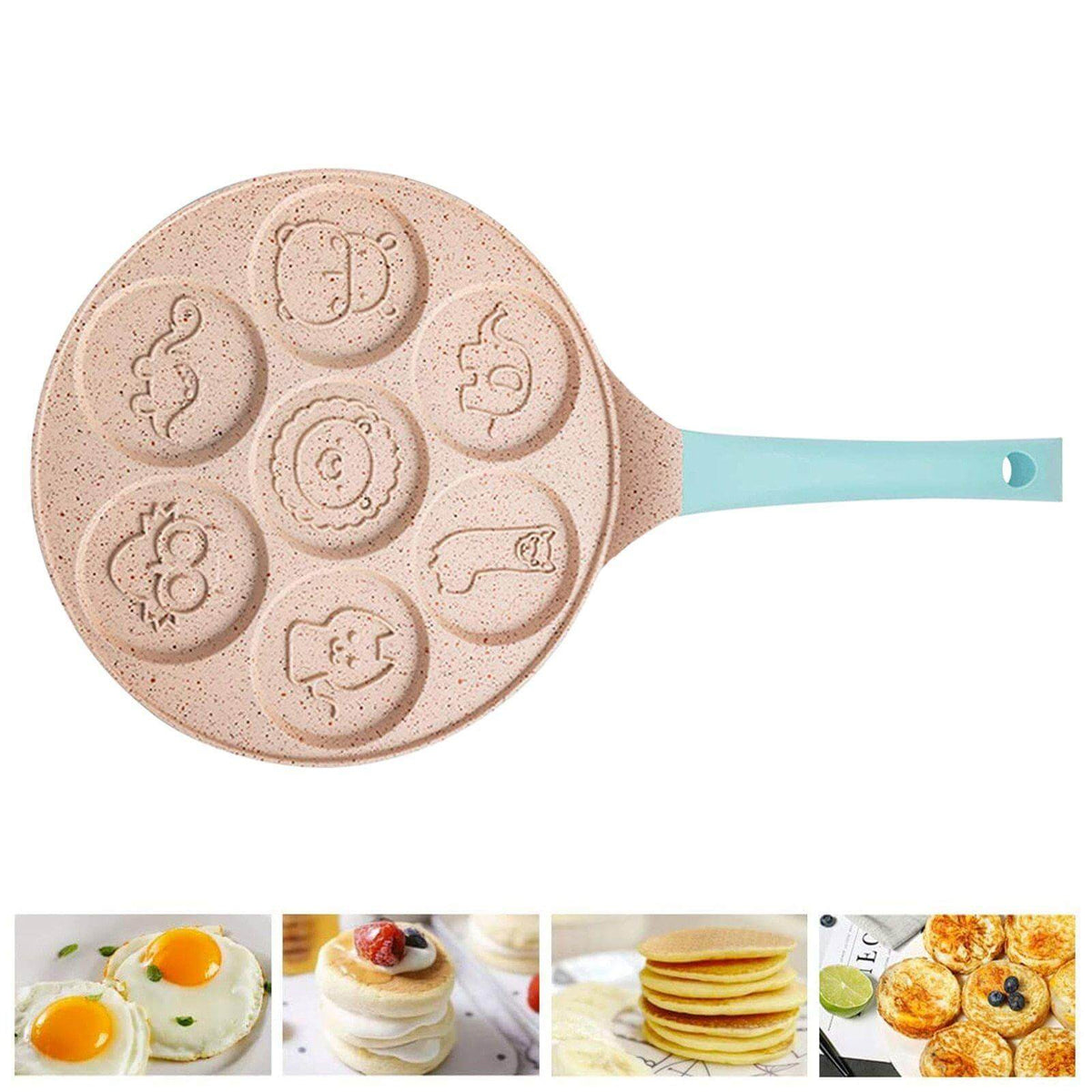 7-Shape Cartoon Animals Heavy-duty Pancake Pan