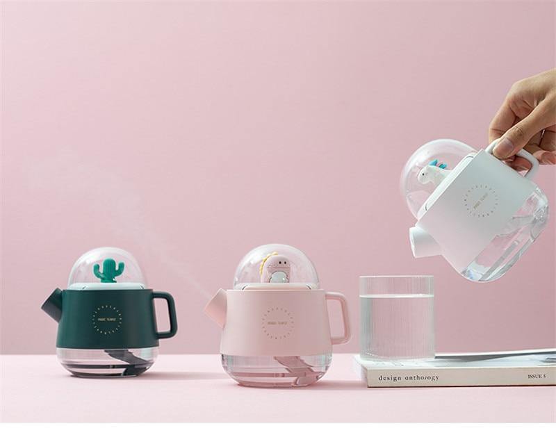 Teapot USB Colorful Air Humidifier Night Light - Image 13