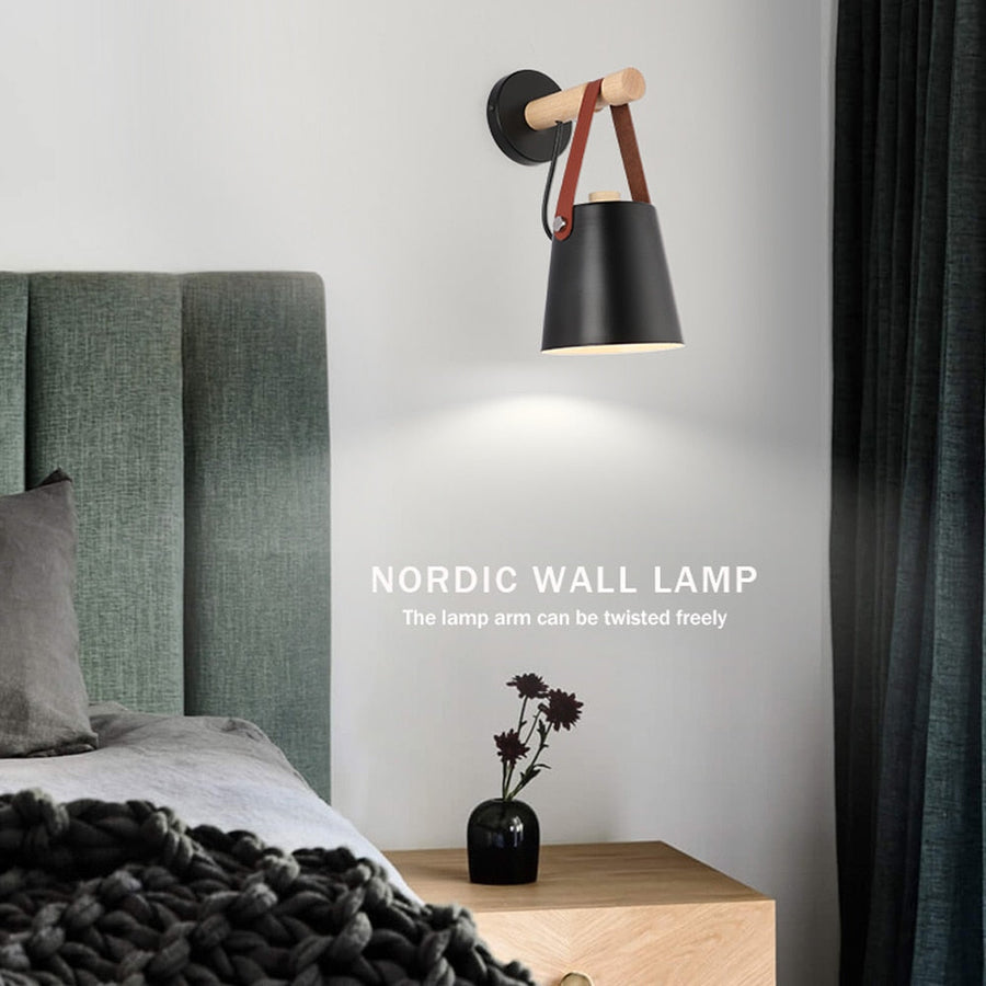 Nordic Style Wood Elegant Wall Lamp - Image 3