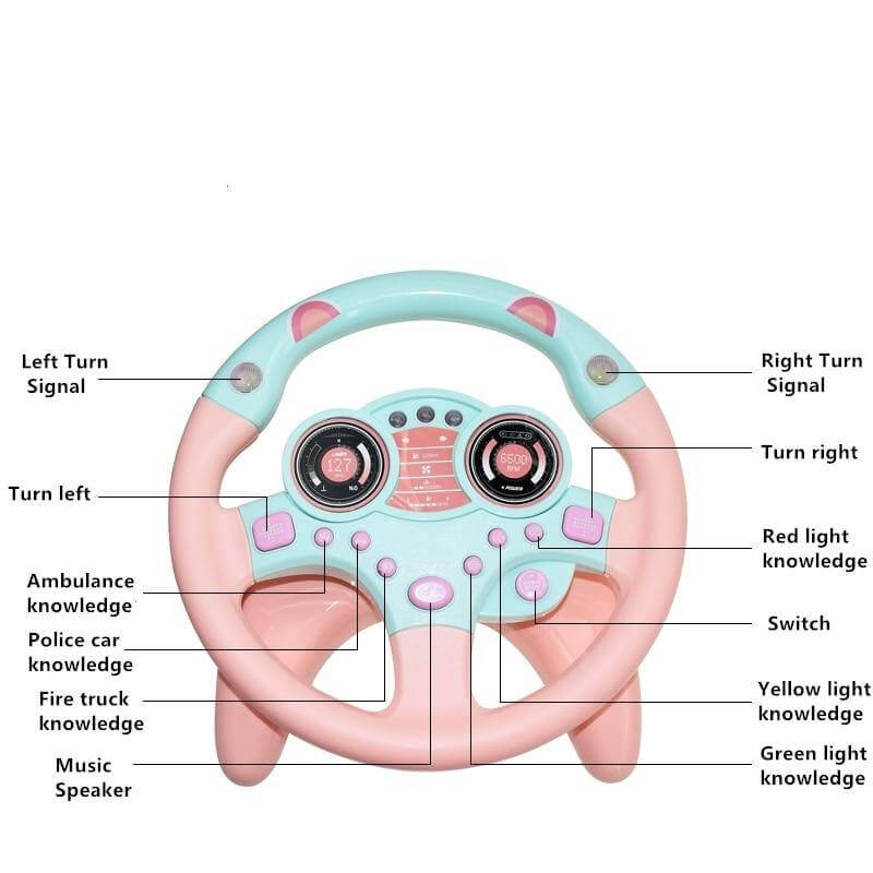 Electric Educational Car Simulation Steering Wheel Toy - Image 2