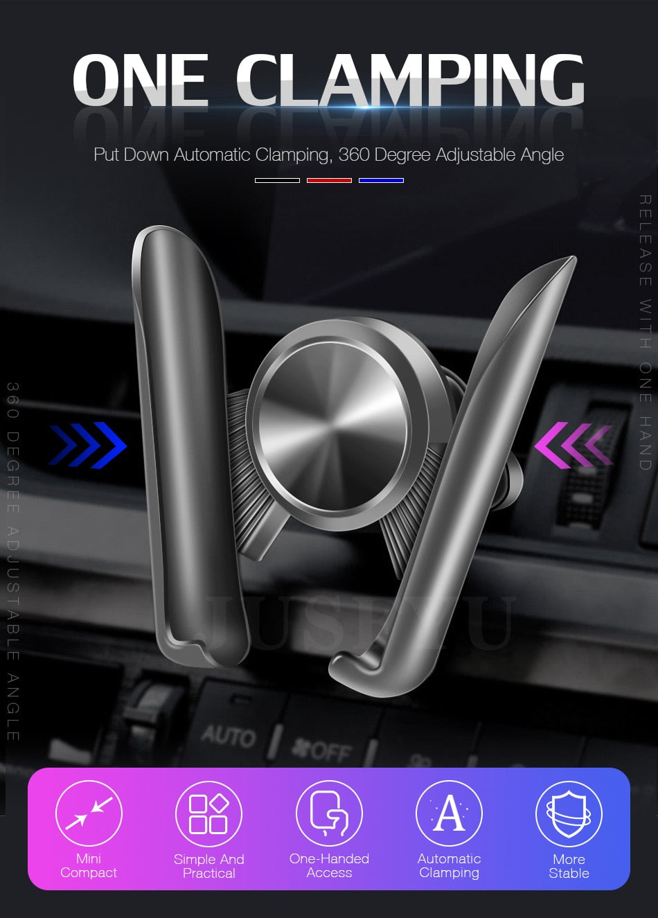 360 Rotating Car Air Vent Phone Holder