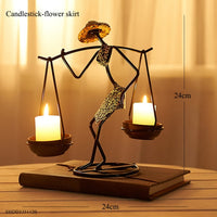 Nordic Abstract Character Metal Candle Holder - Image 10
