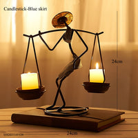 Nordic Abstract Character Metal Candle Holder - Image 8