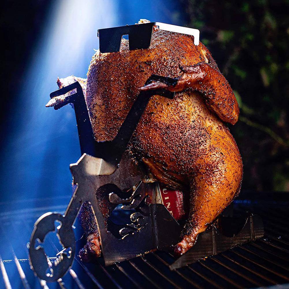 Motorcycle Chicken Grill Stand Rack